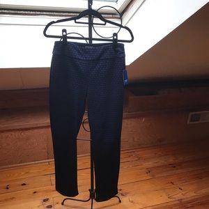 Crown & Ivy Navy Black Velvet Work Pants, NWT, 2